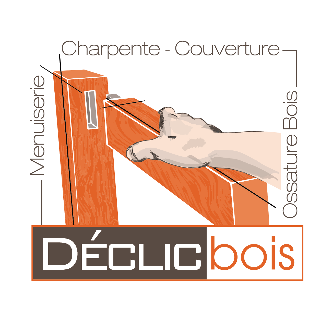 Logo déclic bois