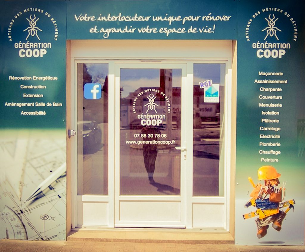 DEVANTURE Génération Coop artisans du bâtiment en Charente