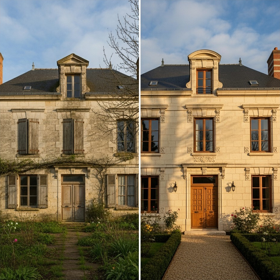 Rénovation globale d'un hôtel particulier en Charente avec Génération Coop