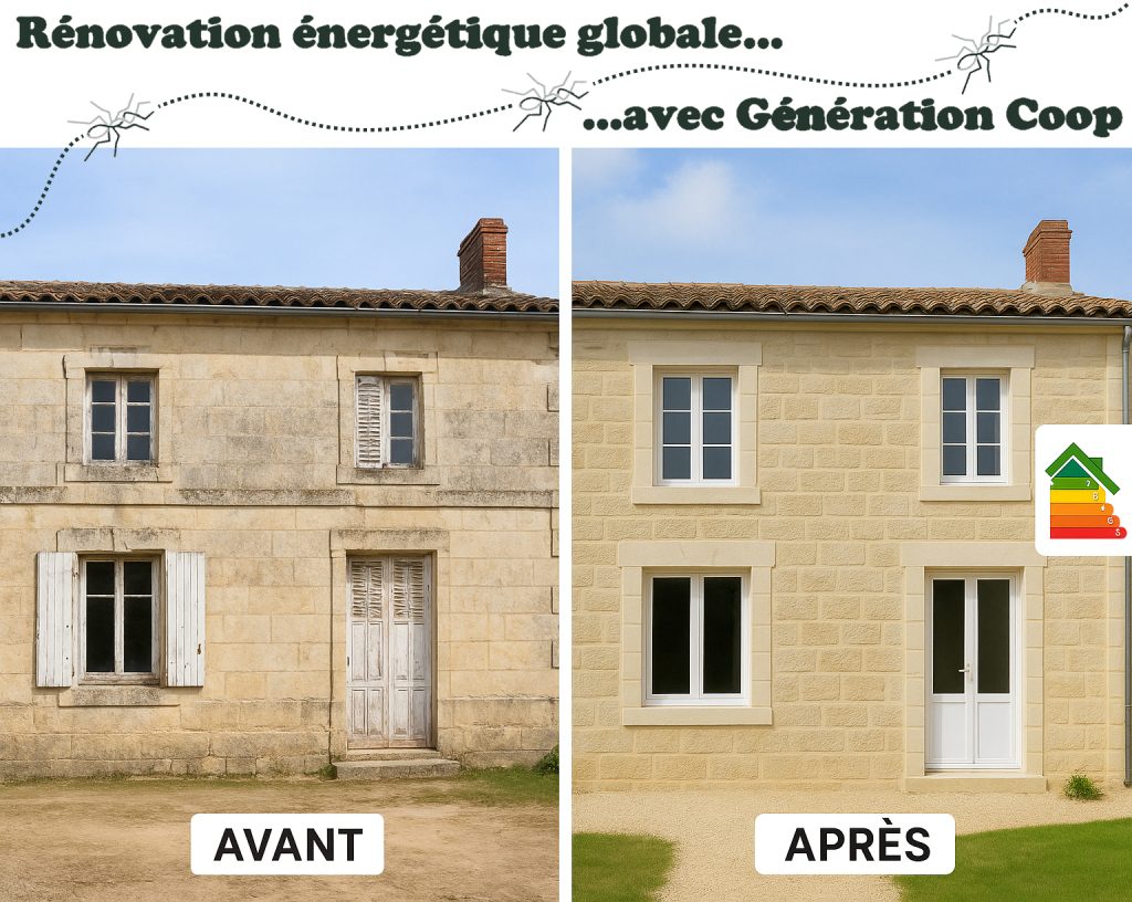 Rénovation énergétique globale en Charente avec Génération Coop